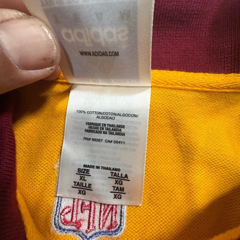 Vintage Washington Redskins Polo XL Adidas Blue Tag Y2K Shirt NFL Commanders EUC